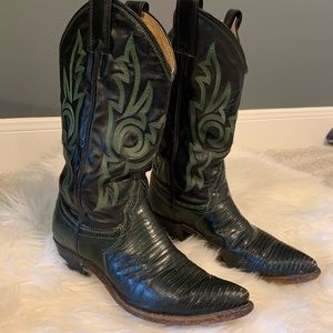 Vintage Justin’s Lizard Skin Cowboy Boots